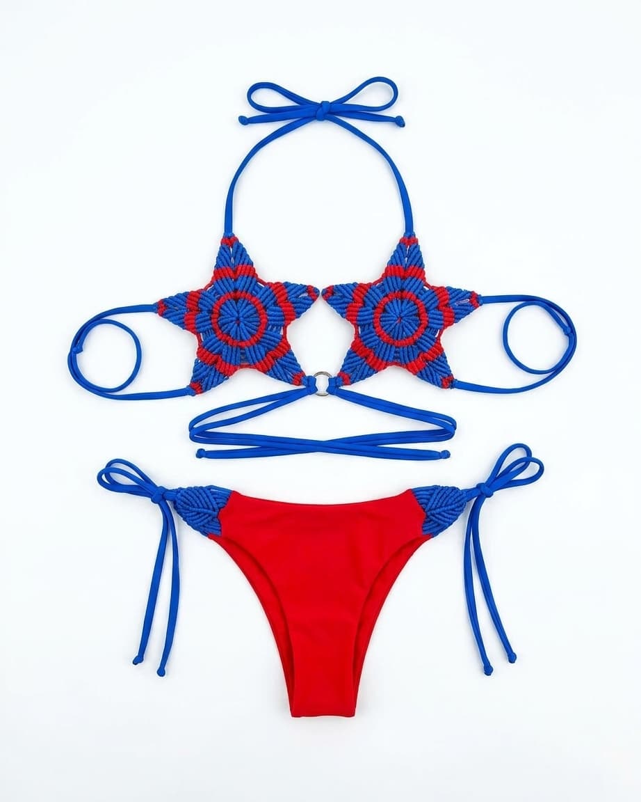 Bikini Estrella · Azul & Coral 4