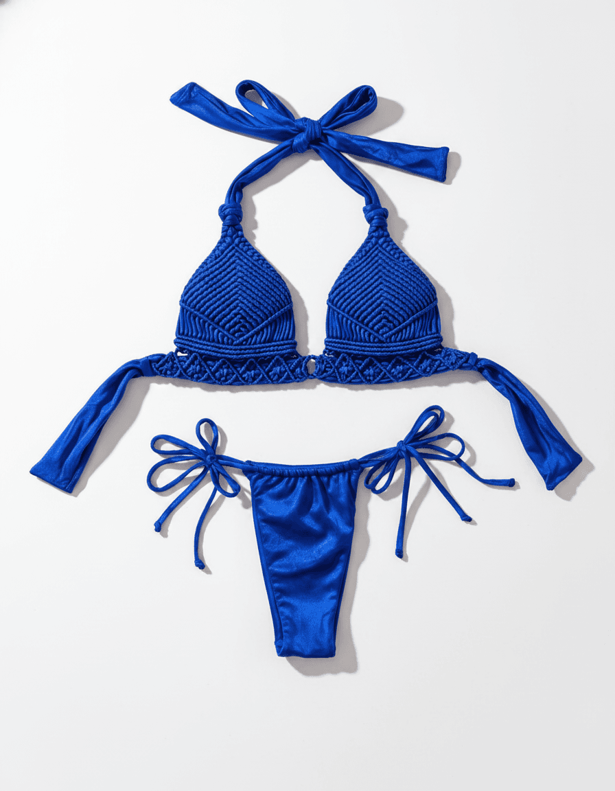 Bikini Crochet · Azul Profundo