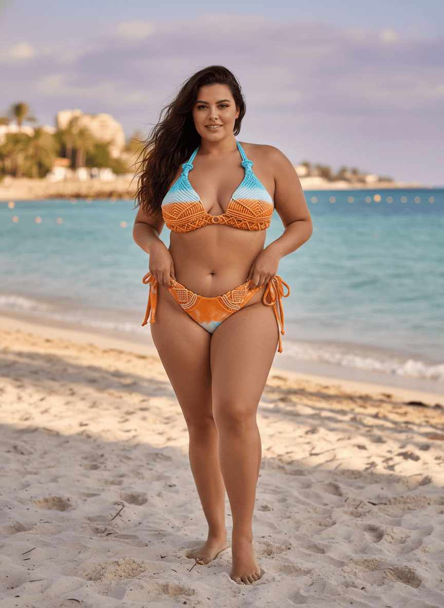 Bikini Crochet · Naranja Sol 2