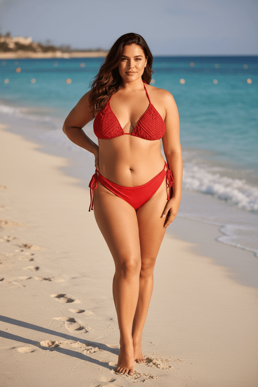 Bikini Crochet · Rojo Pasión 2